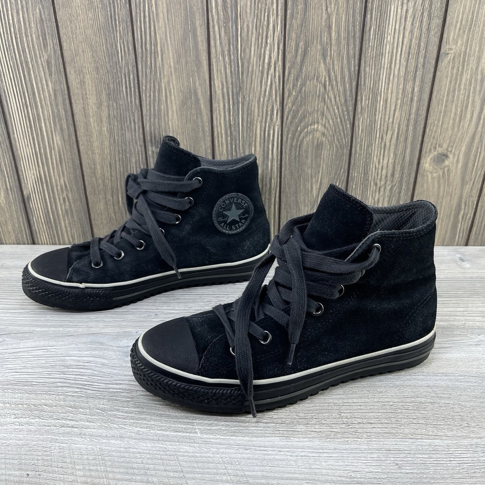Converse Chuck Taylor All Star Pro Black Suede Shoes Sneakers Men's 6 Womens 8